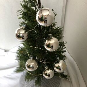 Vtg Rauch Silver Bauble Ornaments